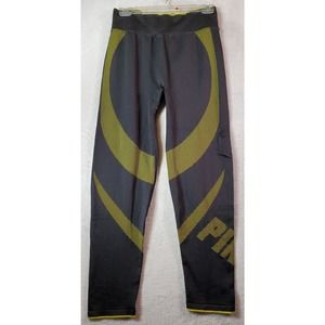 Pink Active Leggings Womens‎ Size XL Black Polyamide Pocket Logo Elastic Waist